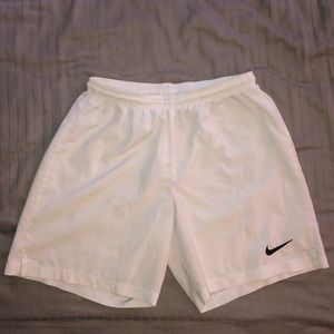 White nike soccer shorts